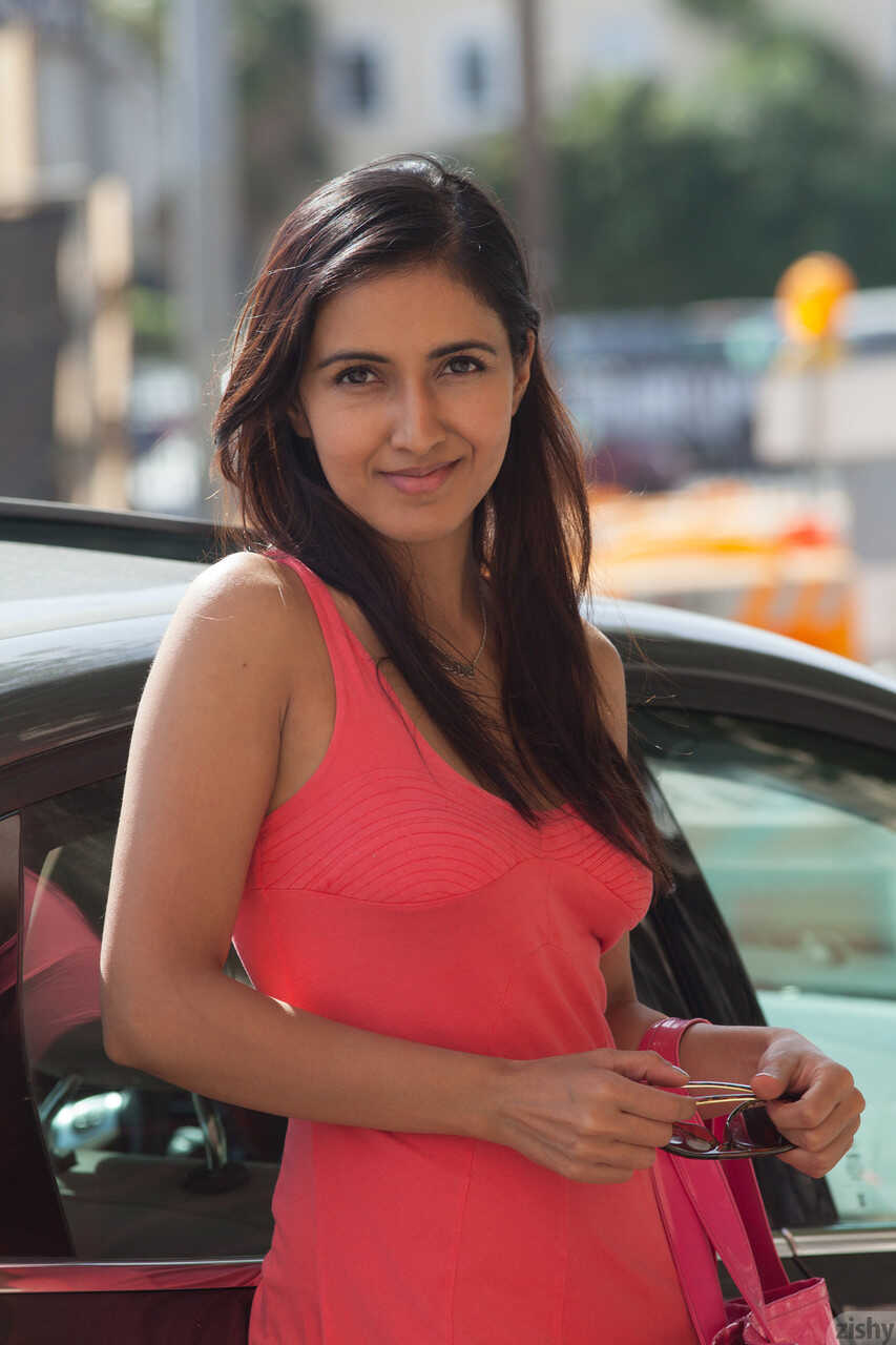 Pretty Indian Teen Vijaya Singh Flashes her Purple Panties and Tight Dress in Public on a Hot Summer Day - Vijaya Singh