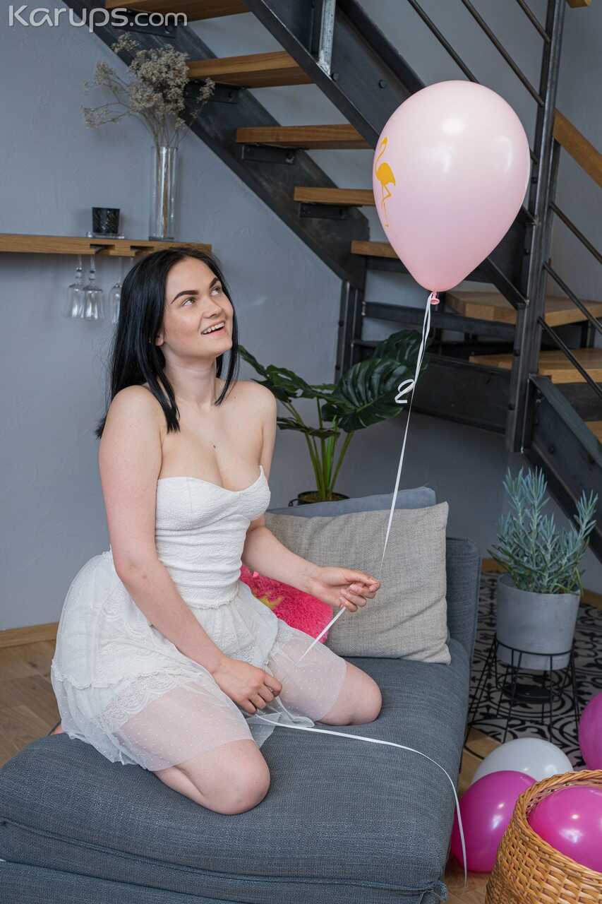 Explore Raven-Haired Teen Mileva's Sexuality as She Strips Naked and Shows Off Her Puffy Nipples, Big Ass, and Bald C...