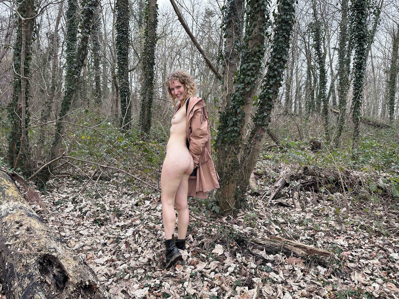 Naughty Nudists Ana B and Serafina Explore Their All-natural Beauties in the Woods - Ana B, Serafina