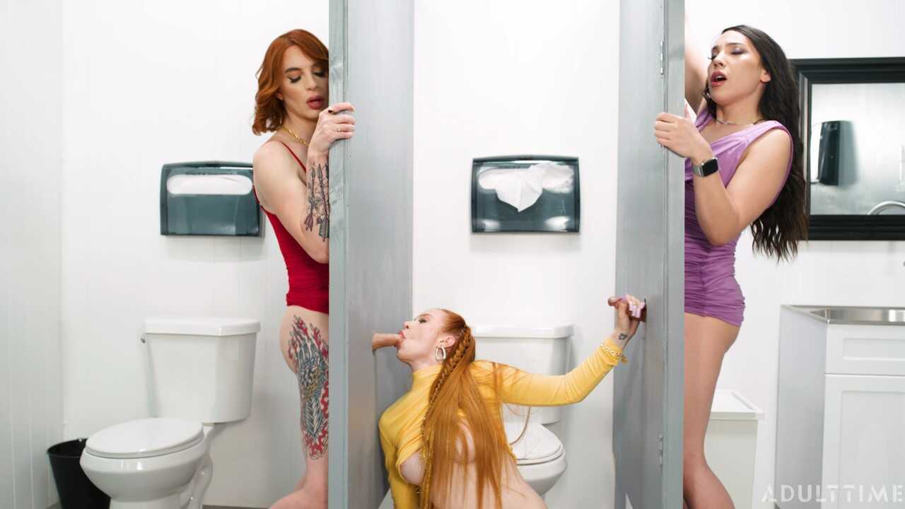 Redhead Shemale Janie Blade Gets Double Penetrated by Tall Shemales Kasey Kei and Madison Morgan in a Steamy Lesbian Three...