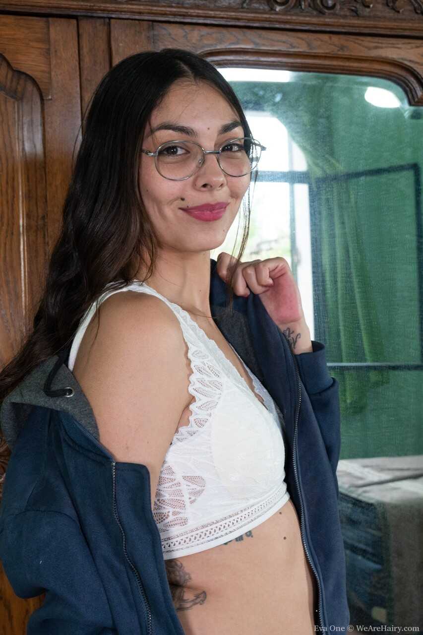 Eva One's Nerdy Titties and Hairy Pussy - Eva One