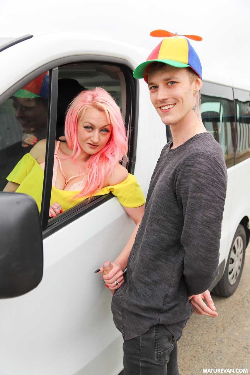 Redhead Grannies Take a Ride with Mature Van Mates Samantha and Lilian - Mia Darklin, Samantha Wett, Lilian Black, Vincent...
