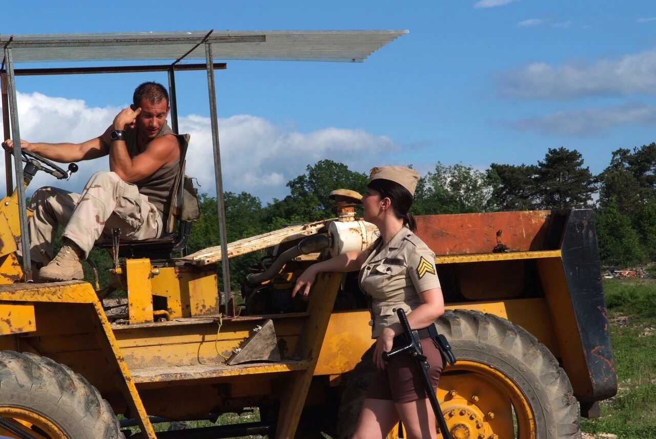 Busty European beauty Lydia Saint Martin rides the tractor with Jane Darling while getting pounded by her lover - Lydia Sa...