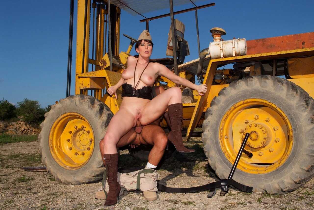 Busty European beauty Lydia Saint Martin rides the tractor with Jane Darling while getting pounded by her lover - Lydia Sa...