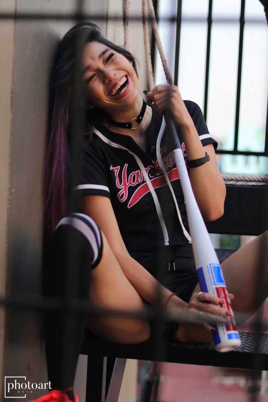 Asian Bombshell's Secret Weapon: Flashing Her Tiny Nipple-Covered Tits During Baseball Game - 