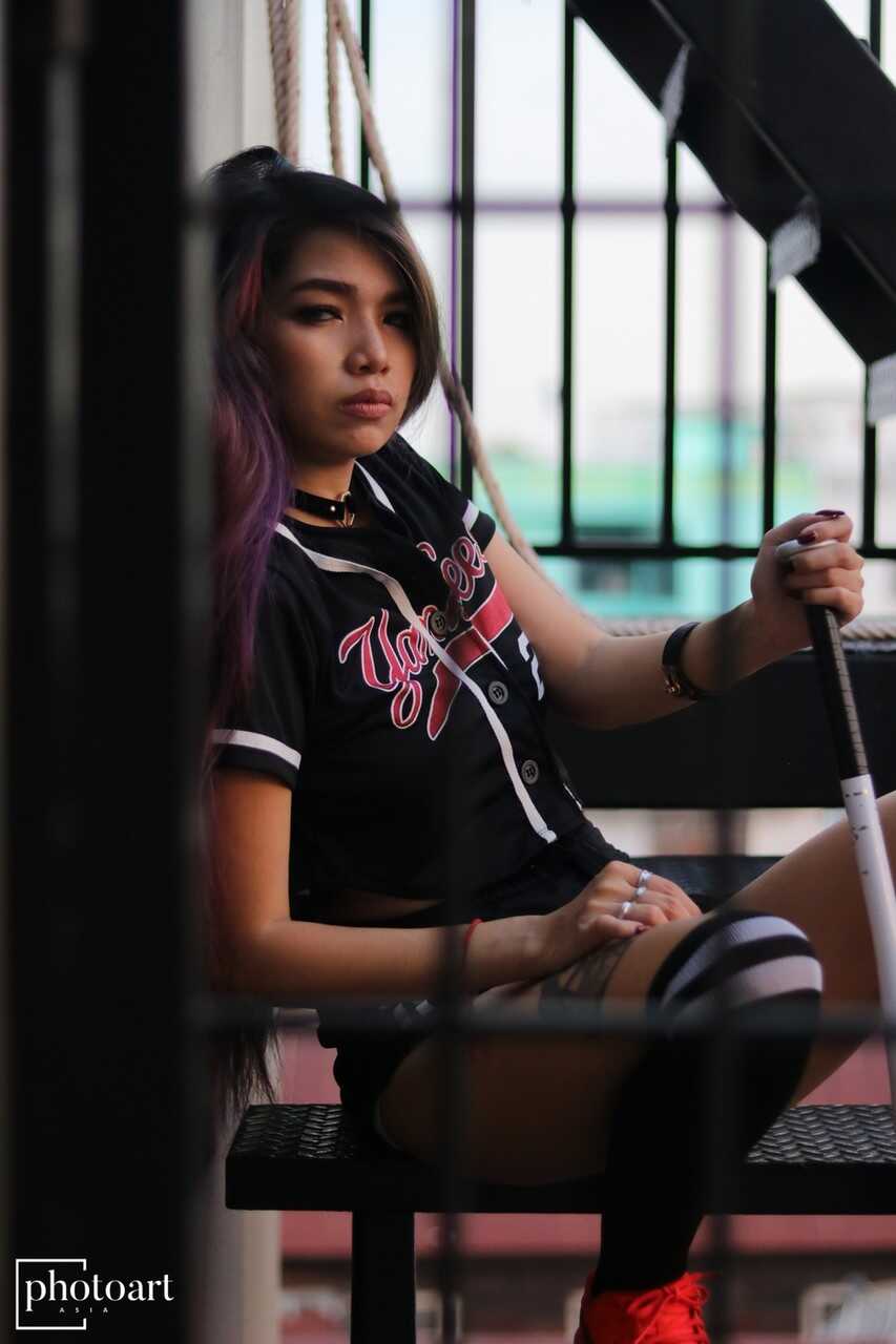 Asian Bombshell's Secret Weapon: Flashing Her Tiny Nipple-Covered Tits During Baseball Game - 