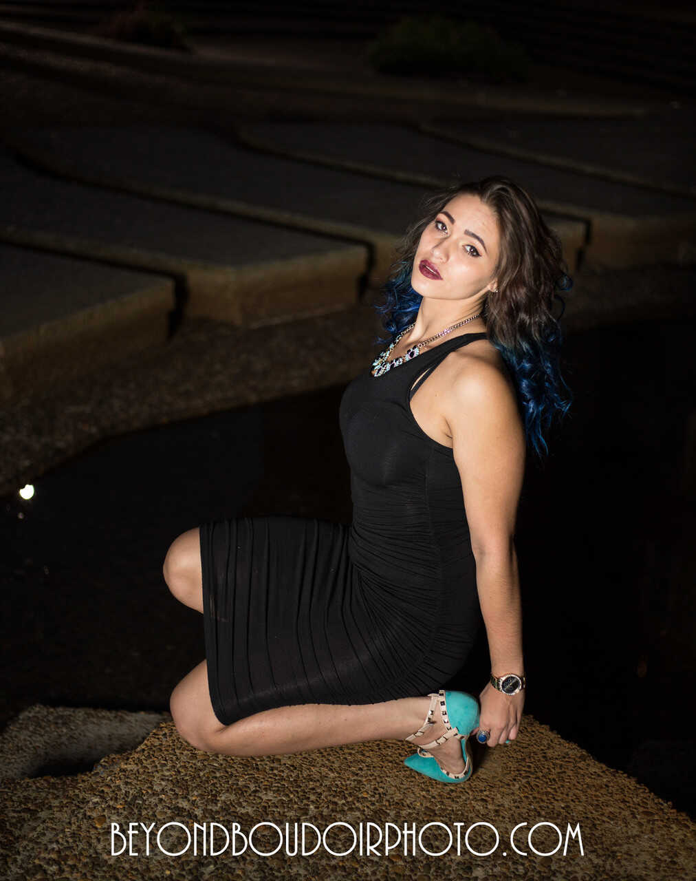 Tied Up and Teased: Beauty Kiki Sweet Bound Outdoors in Her Sexy Dress and High Heels - 