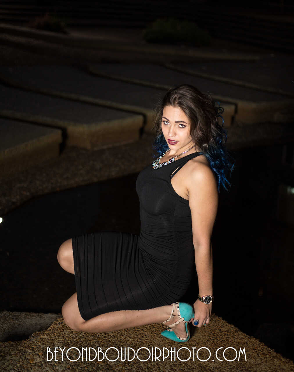 Tied Up and Teased: Beauty Kiki Sweet Bound Outdoors in Her Sexy Dress and High Heels - 