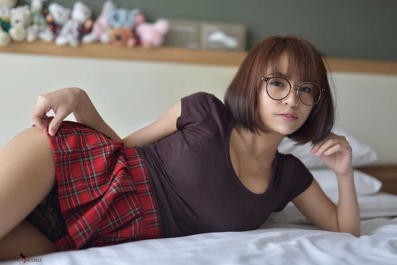 Exposing her sweet Asian booty in a miniskirt and panties, Eimi Fukada teases in her upskirt no panties scene. - Eimi Fukada