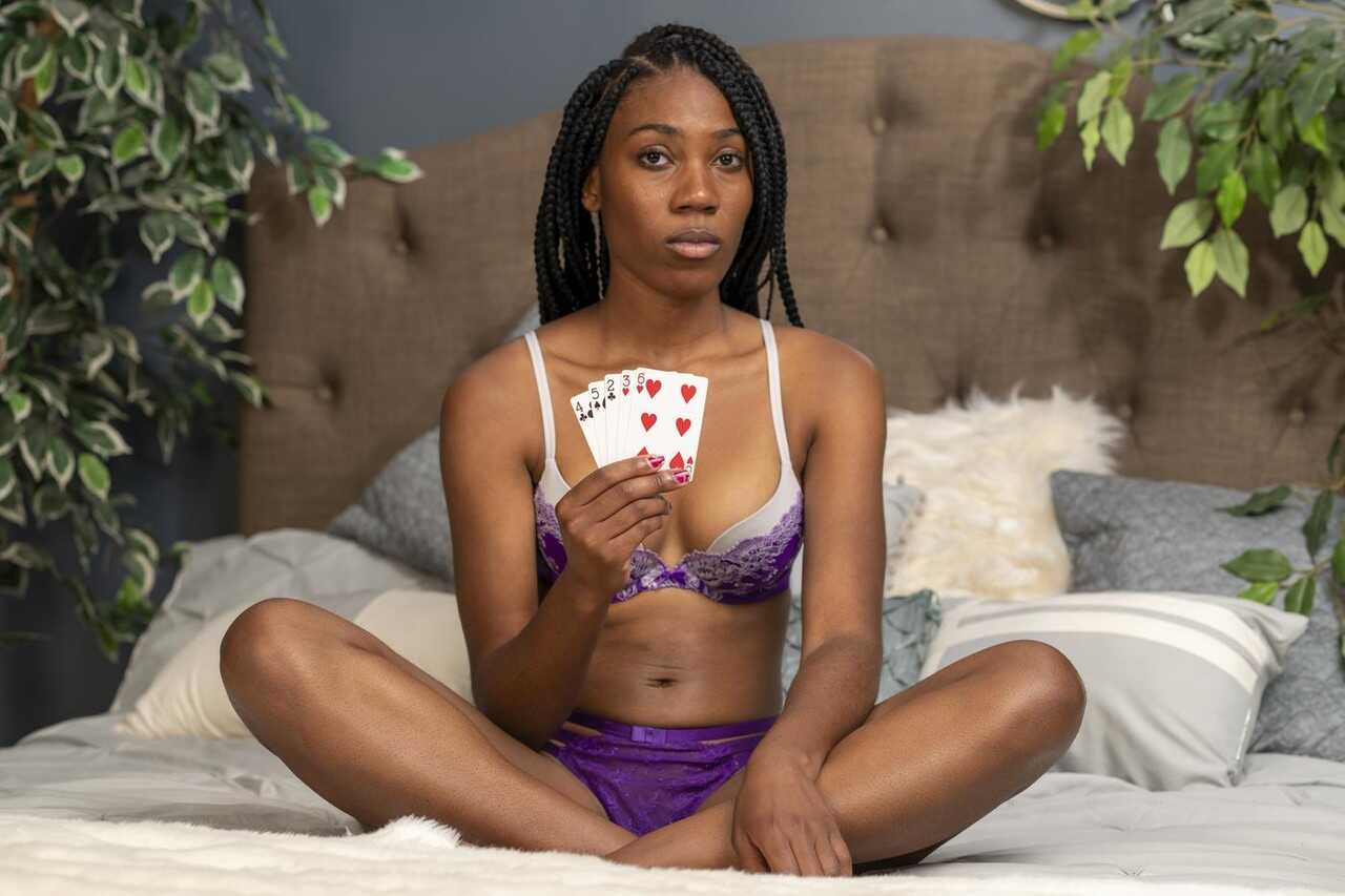 Inside The Bent Box Skinny Black Teen with Sexy Ebony Legs