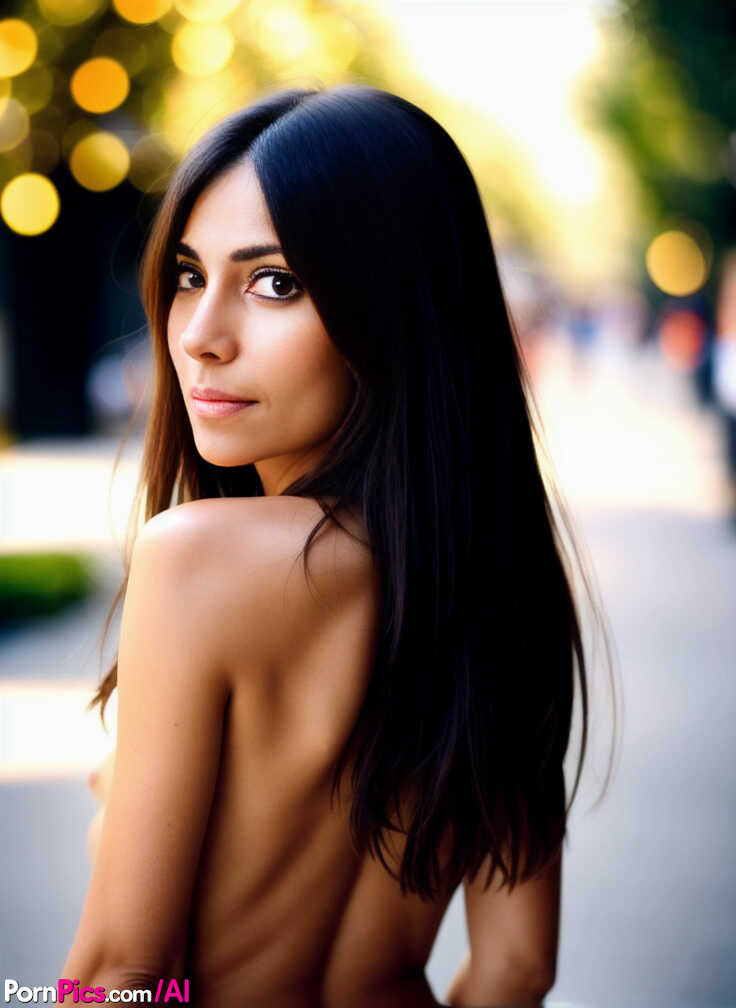 AI generated hottie Susan Beta exposes her perfect tits and hot ass in public - Susan Beta
