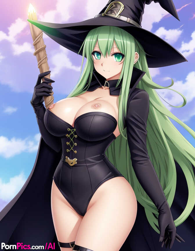Artificial Intelligence Created Hentai with Big Tits and Bald Pussy, featuring Arazaka - Arazaka