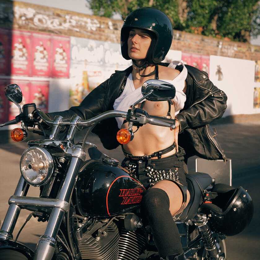 Biker Girl's Dirty Fuck with Stranger - Parker Marx, Olympe de G
