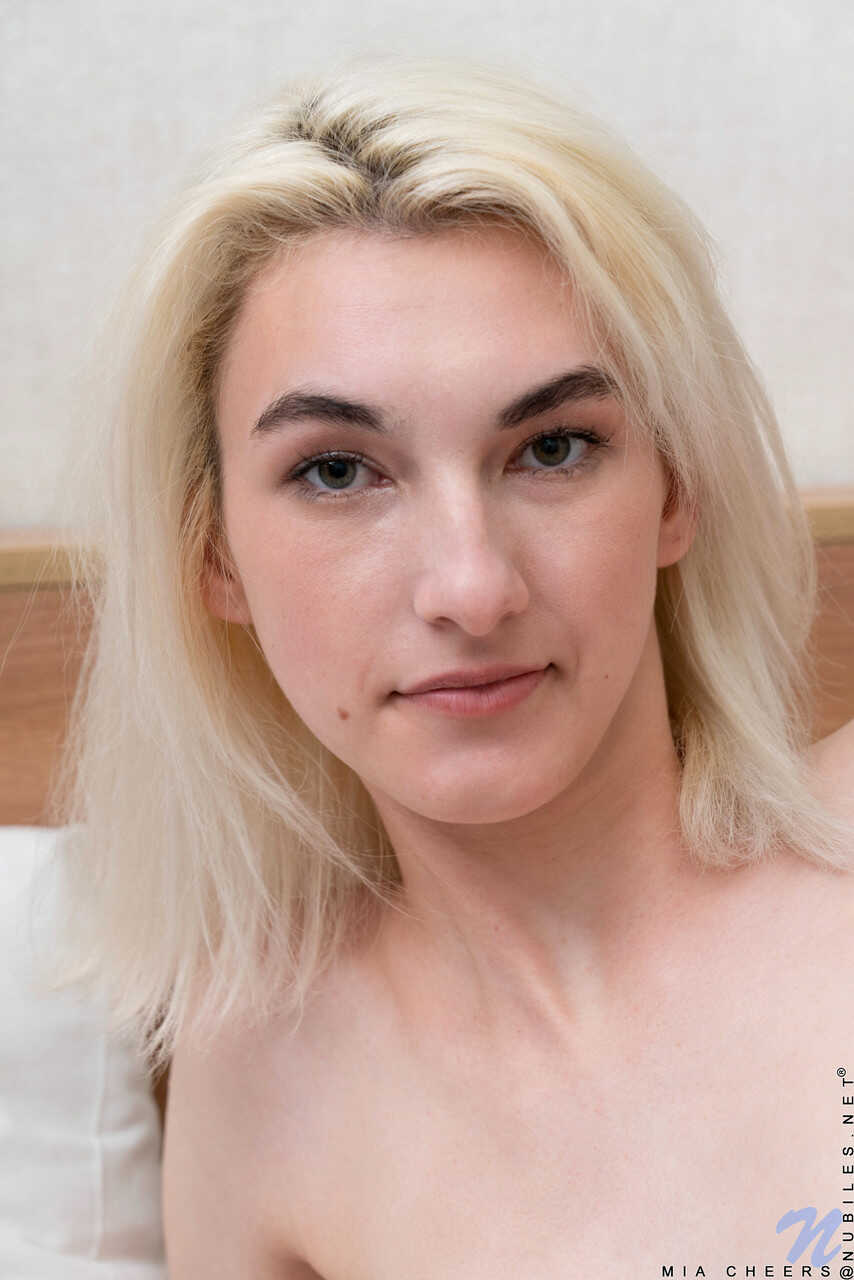 Mia's Cheerful Orgasm: A Nubile Teen's Self-Pleasure Session - Mia Cheers