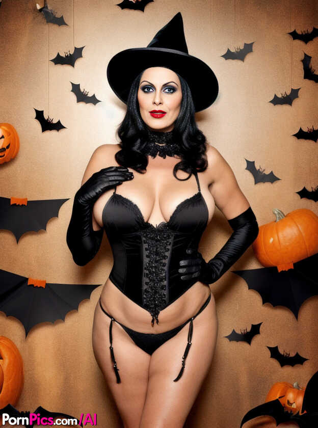 Artificial Intelligence Creates A Sexual Dream With Sasha Lansday's Boobs In A Fetish Halloween Outfit