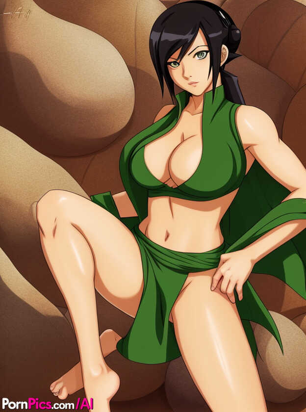 Curvaceous Hentai doll Toph Bei Fong gets frisky with her giant breasts - Toph Bei Fong