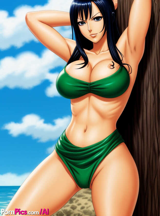 Curvy babe Nico Robin, a voluptuous cartoon character, shows off her massive natural breasts in an erotic compilation! - N...