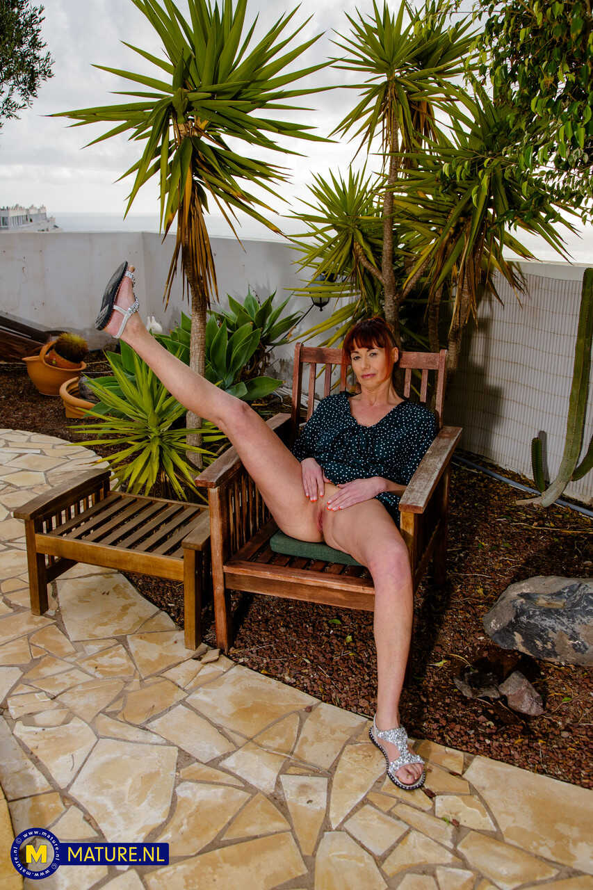 Sexy redheaded cougar Sper Marie exposes her hot cunt and small titties. - Dominic Ross, Sper Marie