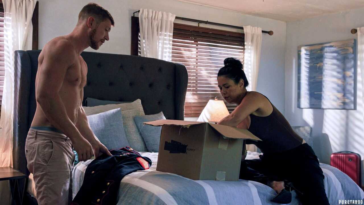 Pure Taboo: Dana Vespoli's Horny Stepmother and Her Son's Hot Boyfriend Bang in the Living Room While Mom Watche...