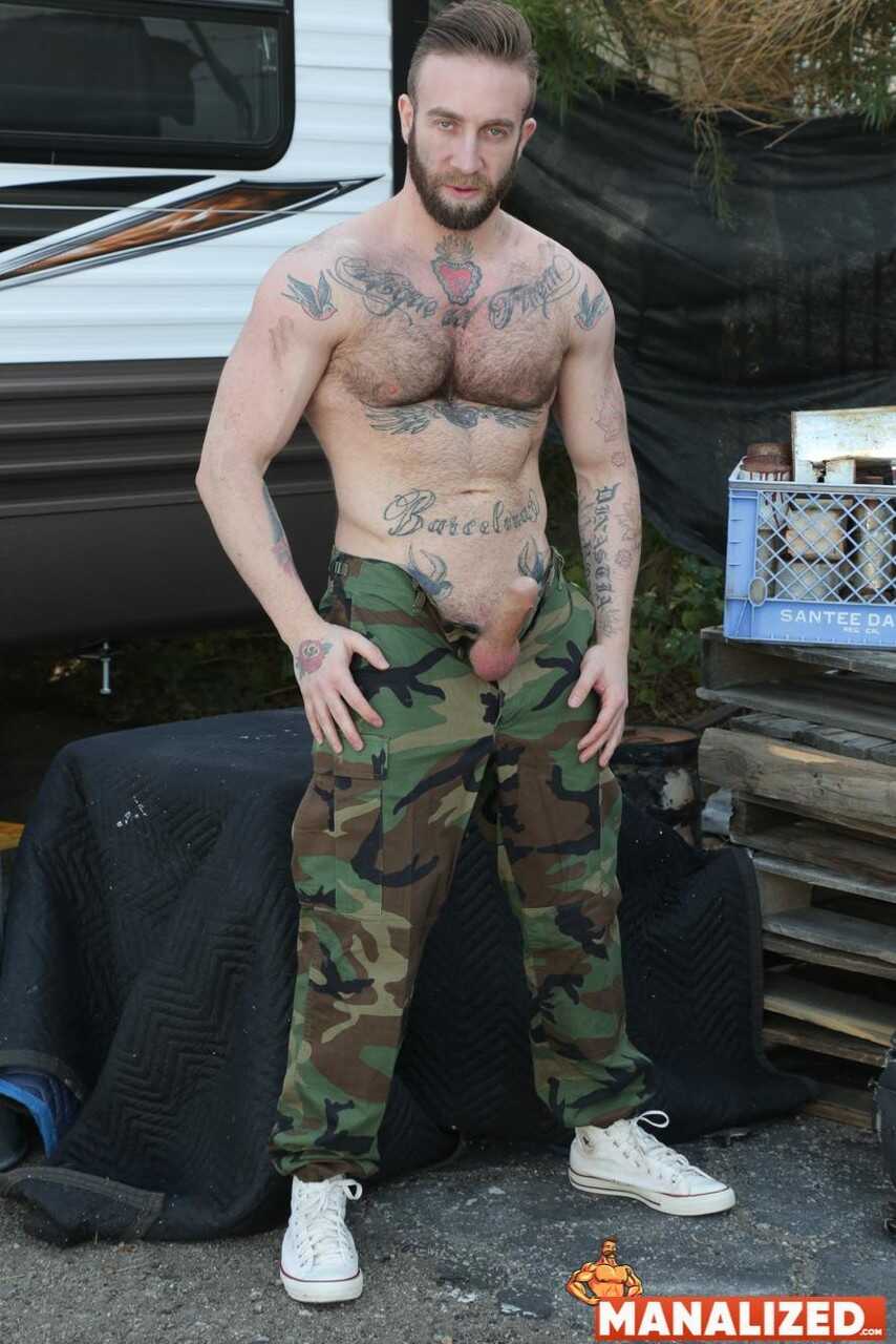Rugged Army Guys Manuel Scalco and Stephan Raw Barebacking in the Wild - 