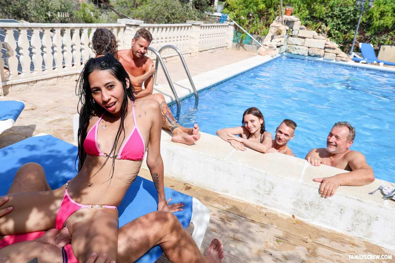 Sizzling Senoritas: Sole Vargas, Mary Borbosita, and Massy Sweet Get Naughty by the Poolside with Lusty Latino Studs!