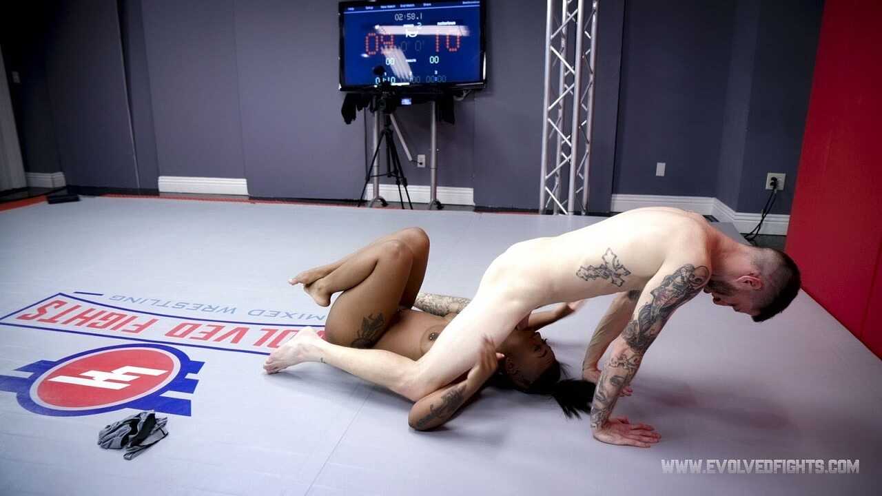 Evolved Fights Avery Jane's Black Hairy Pussy as She Sucks Cody Carter's Bikini-Clad Ebony Bondage Blowjob - Ave...