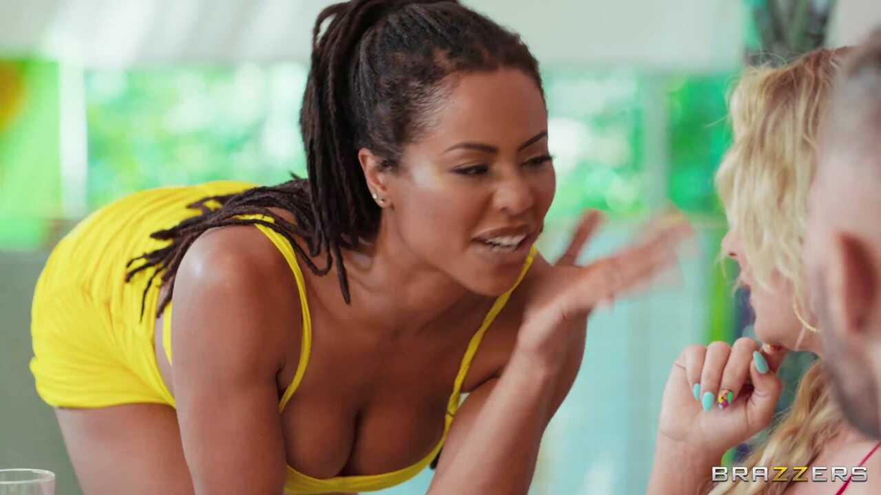 Black on Black Crime: Phoenix Marie and Kira Noir get fucked by Manuel Ferrara in their asses till they squirt black jizz ...