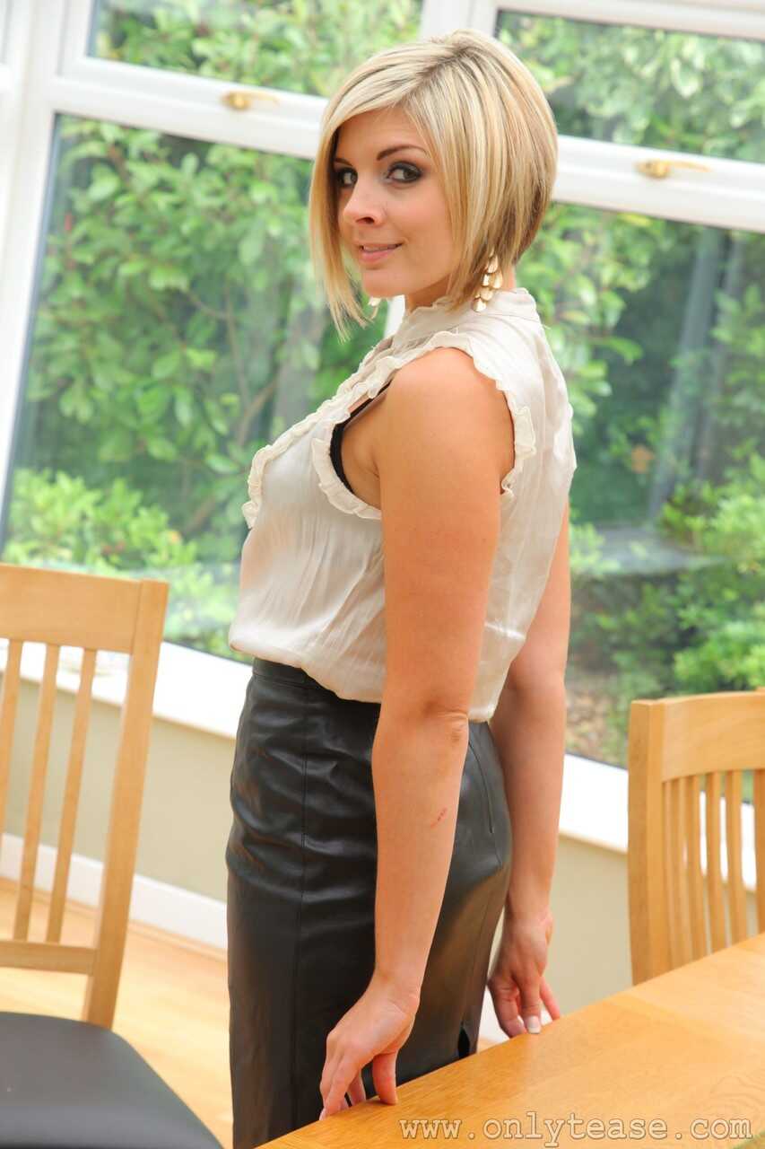 British MILF Naomi K Strips in her Black Lingerie and Heels - Naomi K