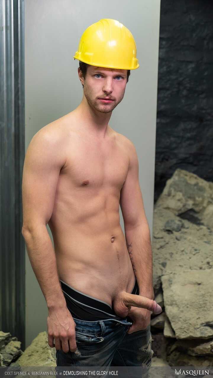 Masculine Benjamin Blue Takes in Cocky Colt Spence's Rigid Tool, Leaving Him Breathless - 