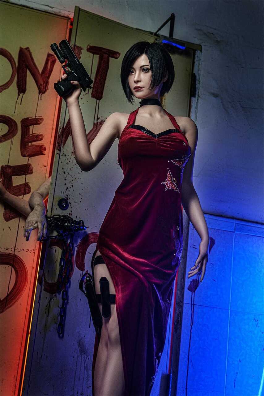 Seductive Brunette Sex Doll Ada Wong Poses Nude In Her High Heels And Lingerie - 