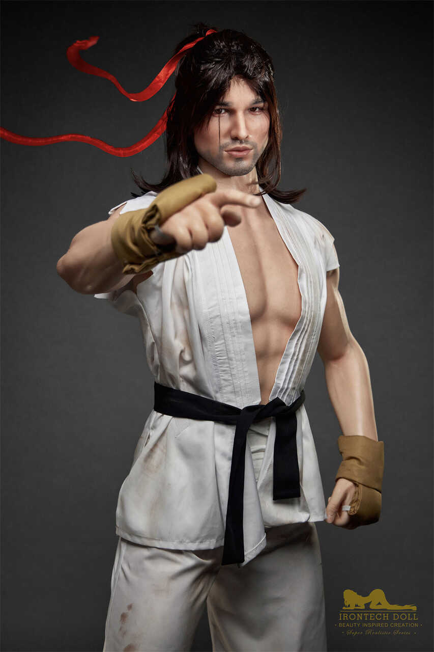 Taking the Sex Doll for a Run: The Muscular Asian Stallion's Erect Dick - 