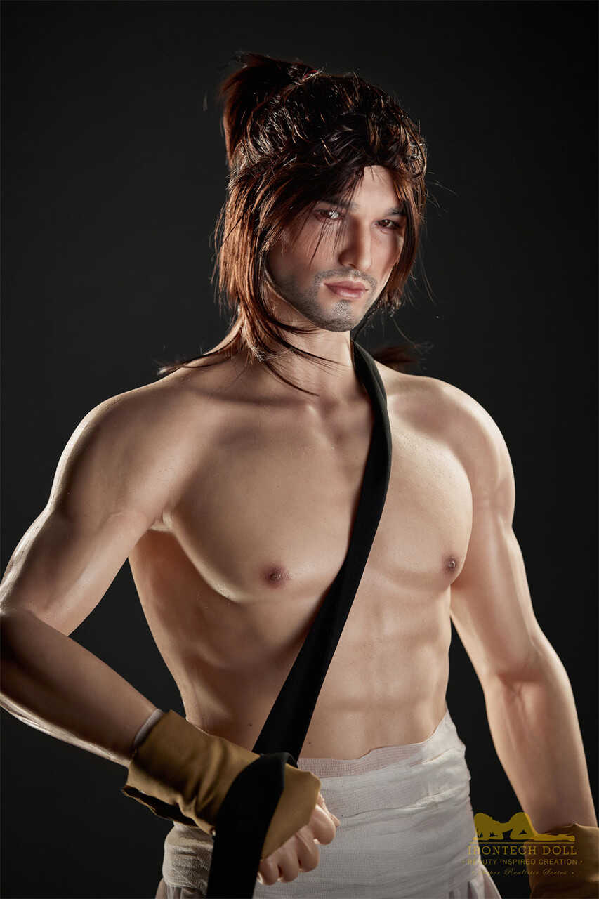 Taking the Sex Doll for a Run: The Muscular Asian Stallion's Erect Dick - 
