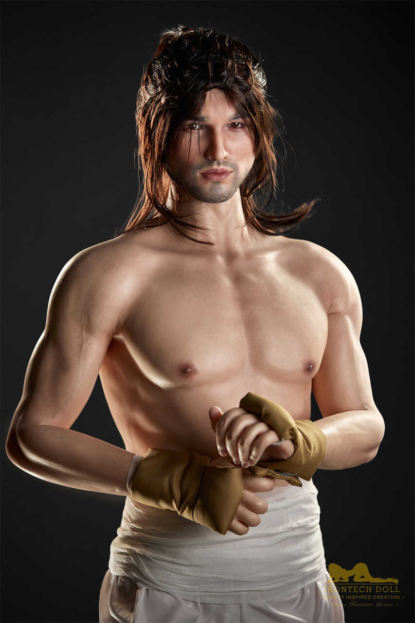 Taking the Sex Doll for a Run: The Muscular Asian Stallion's Erect Dick - 
