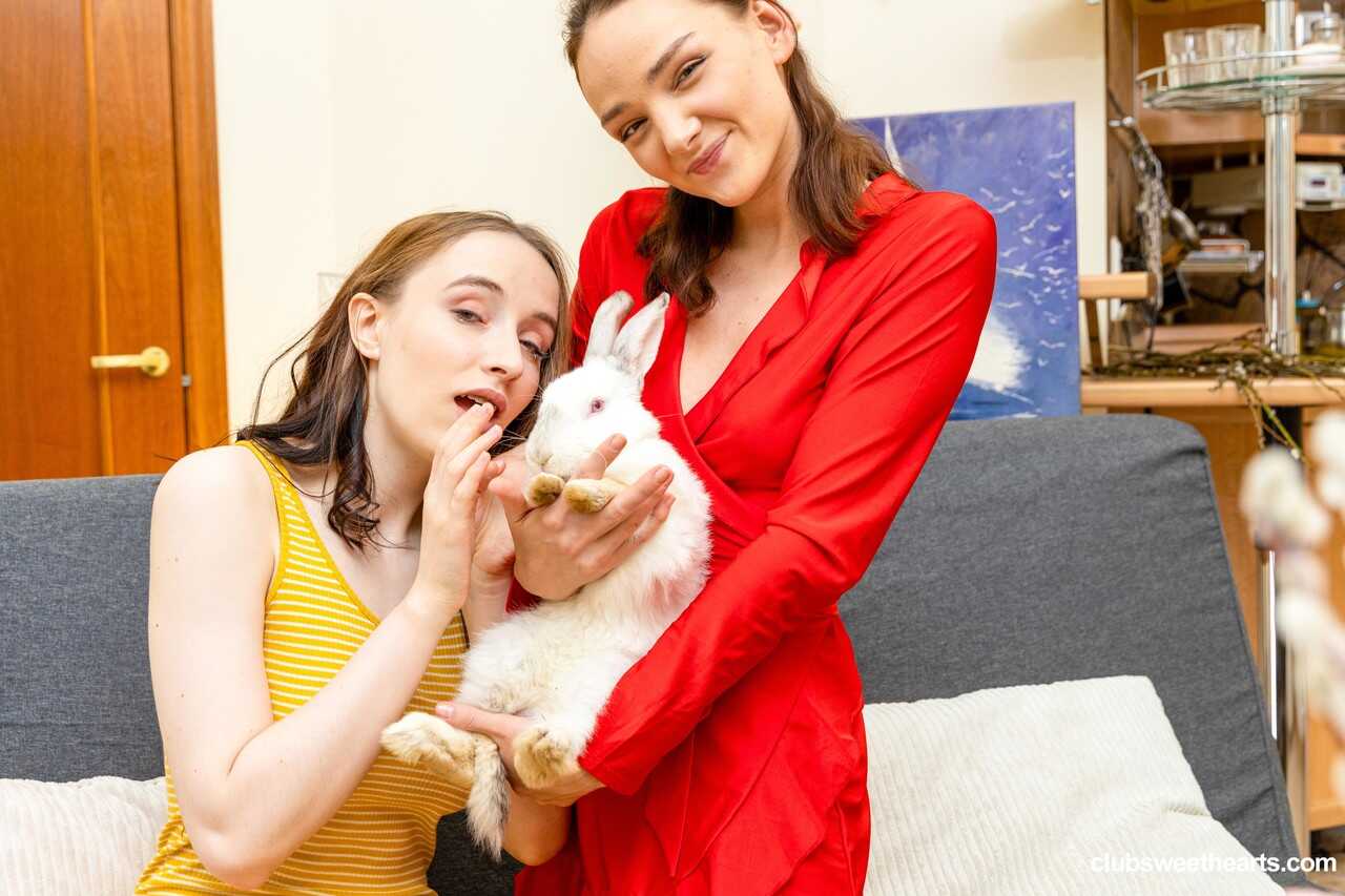 Eating Out with Skinny Teen Friends: Erika Mori and Olivia Trunk's Sweet Oral Delight - Erika Mori, Olivia Trunk