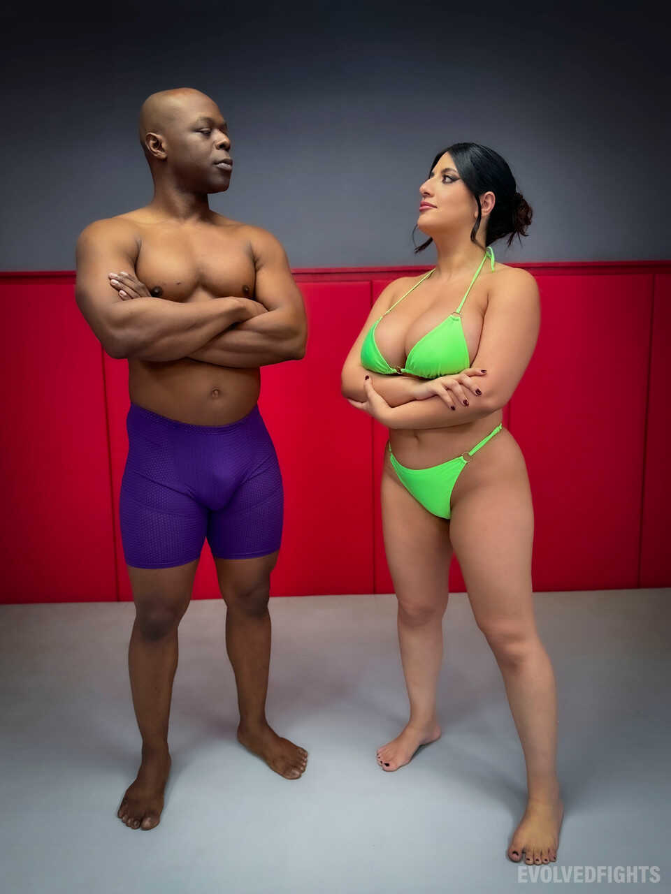 Busty Sarah Arabic gets dominated & fucked by her black coach, Hijab & Bikini in the Mix! - Sarah Arabic, Will Tile
