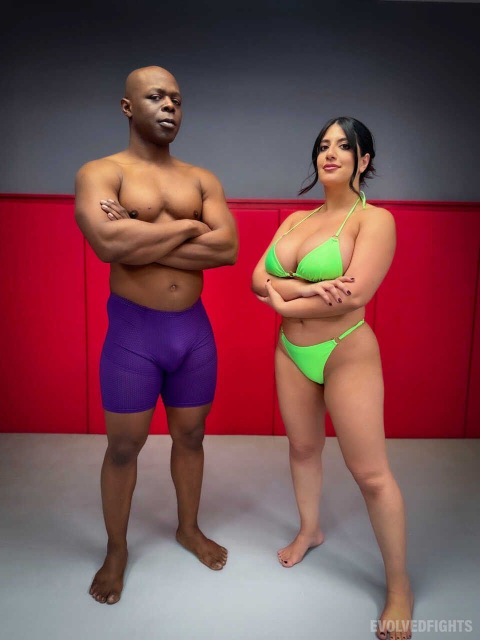 Busty Sarah Arabic gets dominated & fucked by her black coach, Hijab & Bikini in the Mix! - Sarah Arabic, Will Tile
