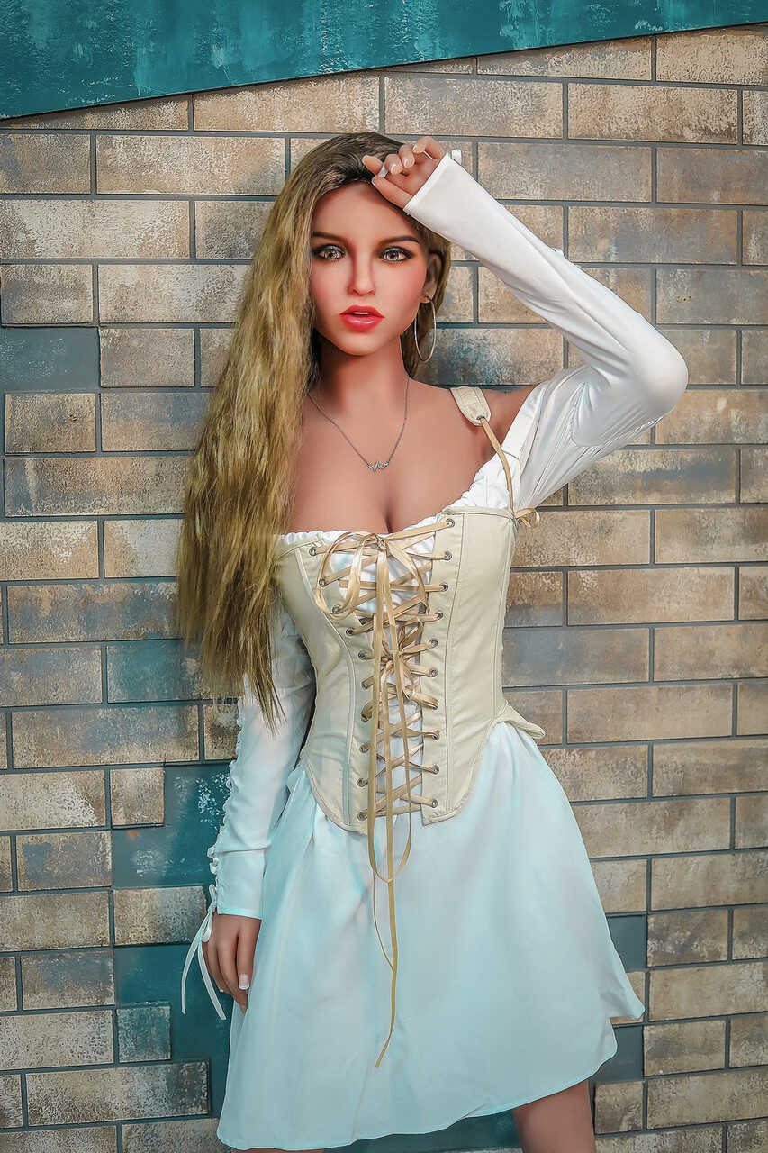 Insatiable Blonde Sex Doll Shows Off Her Perfect Hourglass Body in a Naughty Dress and Bare Naked! - 
