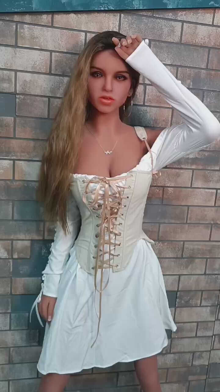 Insatiable Blonde Sex Doll Shows Off Her Perfect Hourglass Body in a Naughty Dress and Bare Naked! - 