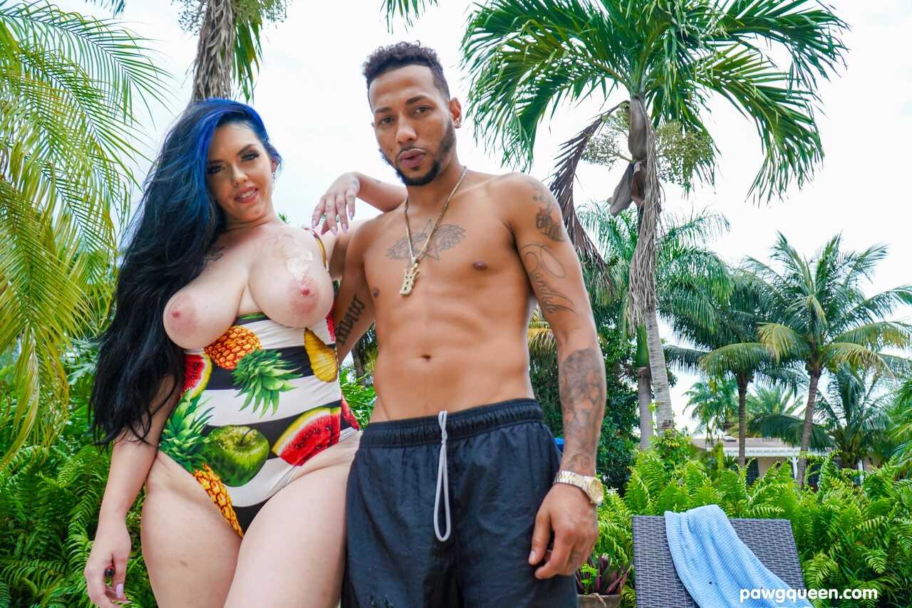 Sultry Mature Asian Mom Takes Hard Dick from Young Black Adonis in Garden Paradise - Ryan Smiles