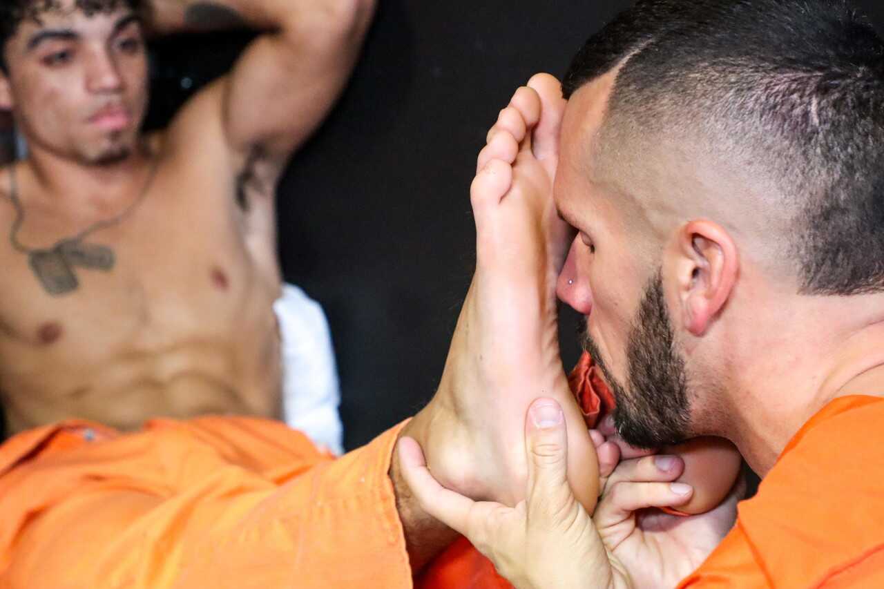 Foot Fetish Inmates: Marco & Amone's First Time Gay Prison Fling