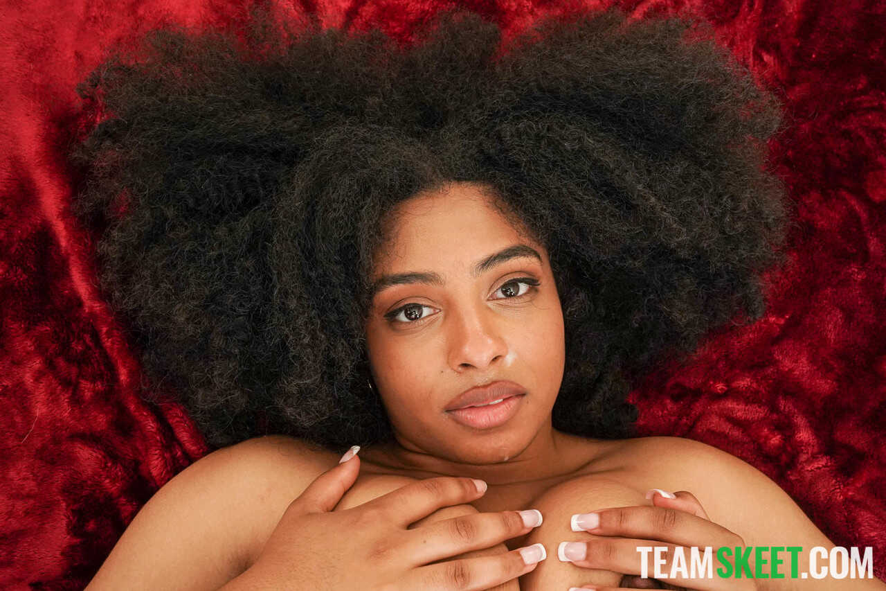 Curly haired ebony babysitter Hadiya Honey shows off her big tits and gets banged by black stud Quinton James - Hadiya Hon...