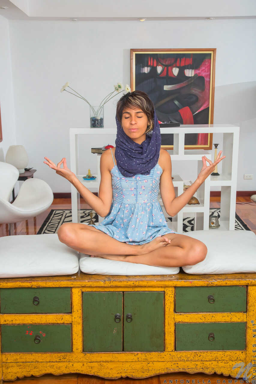 Exotic Venezuelan teen Antonella Campos masturbates after practicing yoga Little Latin Mami - Antonella Campos
