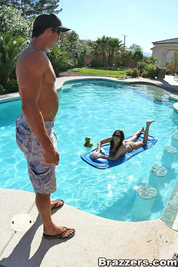Monster Busty MILF Kinzie Kenner Rides a Huge Cock in the Swimming Pool While Getting Her Oiled Tits Licked - Billy Glide,...