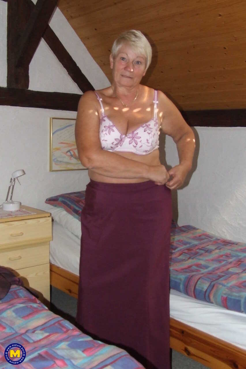 Granny Gisela Strips Naked and Plays with her Mature Twat for Over-60 Porn Lovers! - Gisela