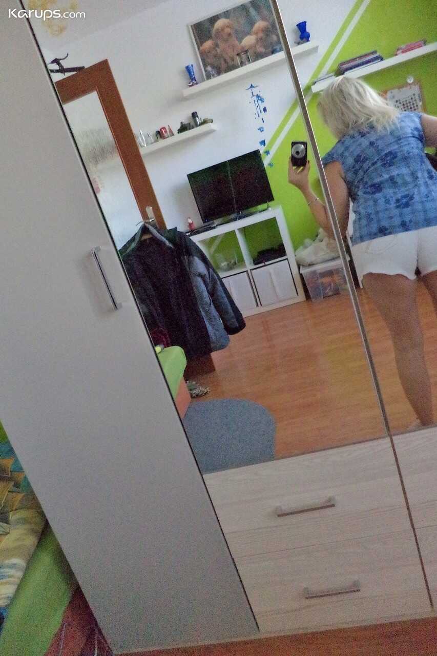Sindy H's Boob Playground Stunning Older Woman Exposes Her Huge Bosom And Teases With A Toy In A Mirror Selfie - Sindy H