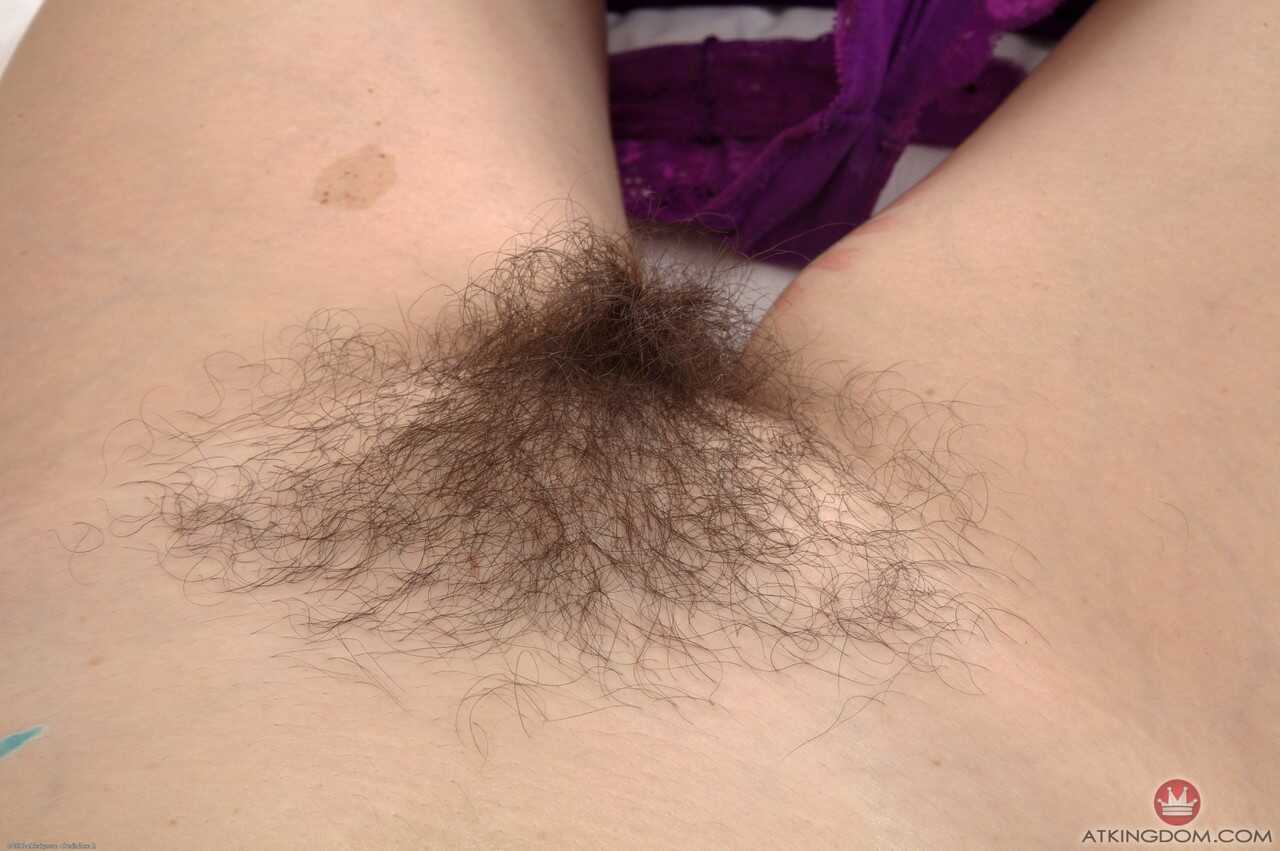 Tall brunette Sadie Lune plays with her long pussy hair and shows off her hairy ass for you - Sadie Lune