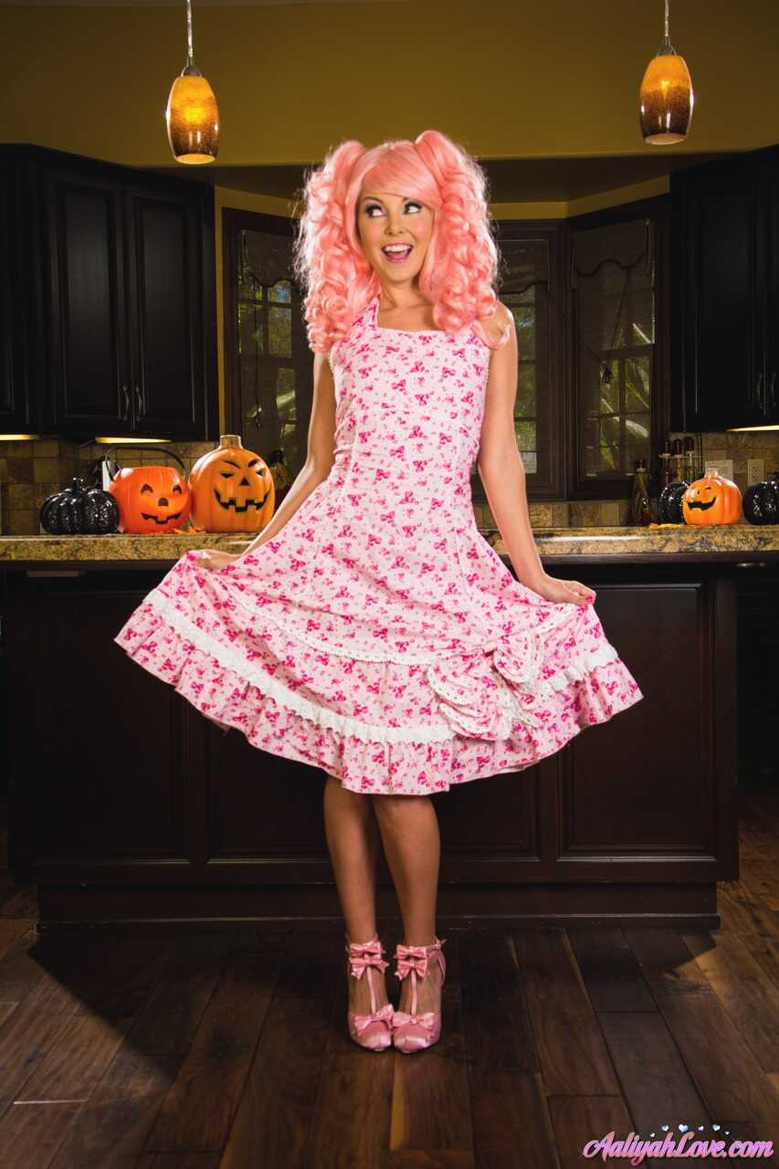 Pink-haired Cosplay Queen Aaliyah Love Sucks and Fucks Her Way Through a Delicious Food Orgy - Aaliyah Love