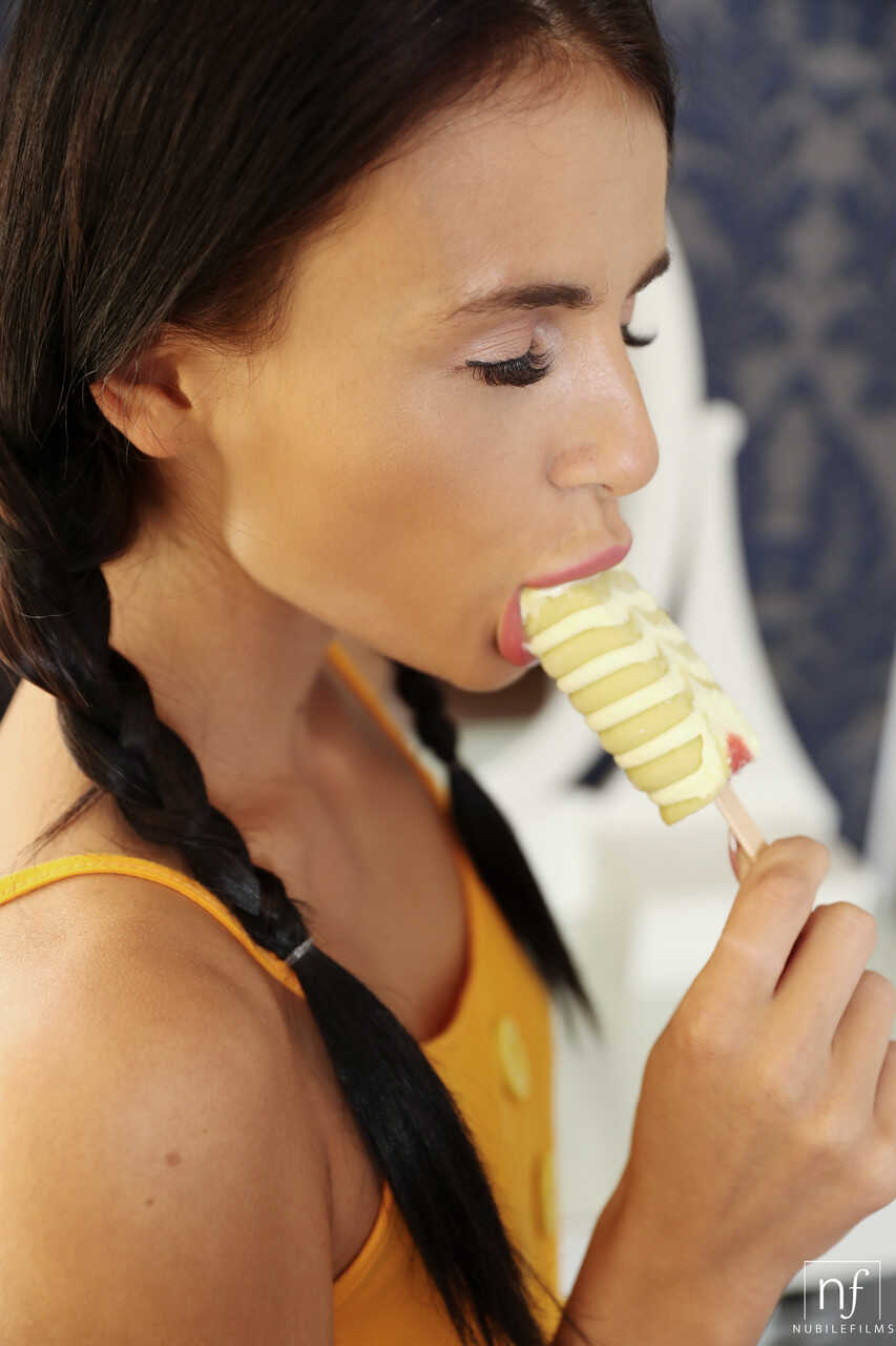 Petite Russian teen Kate Rich indulges in self-pleasure with a popsicle and a thick penis - Kate Rich, Ricky Rascal