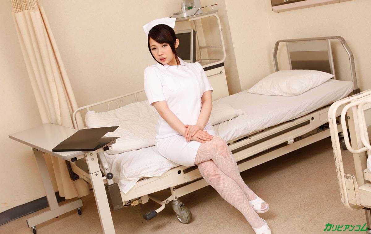 Busty Japanese nurse Mihane Yuuki gets her cunt eaten out and banged roughly while wearing her sexy pink scrubs.