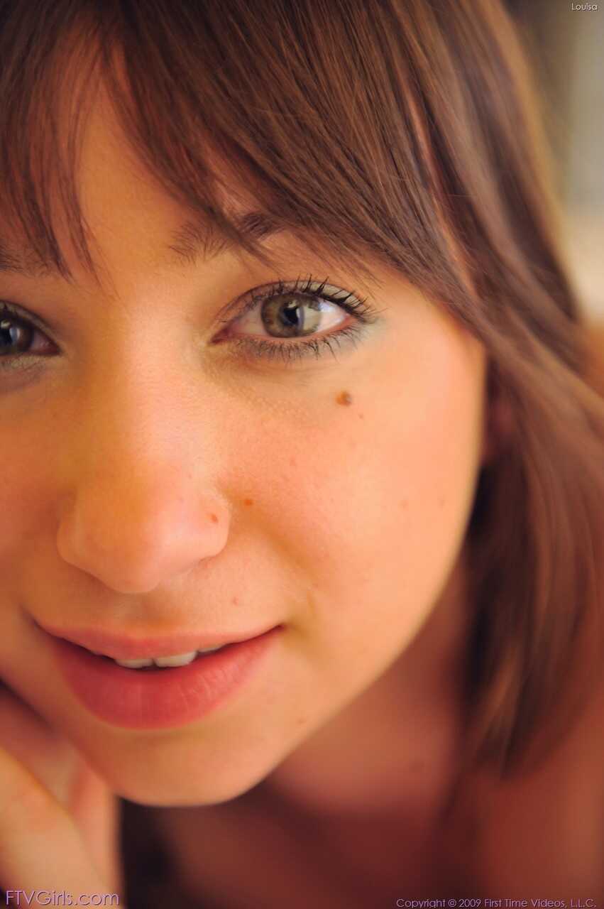 Brunette hottie Louisa teases with her pink pussy and ass in shorts before masturbating her sweet spot - Louisa Lanewood